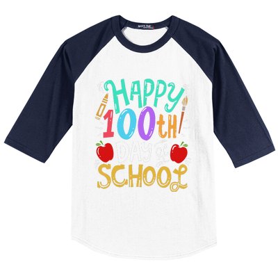 100 Days Of School Teacher Gift Baseball Sleeve Shirt