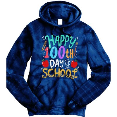 100 Days Of School Teacher Gift Tie Dye Hoodie