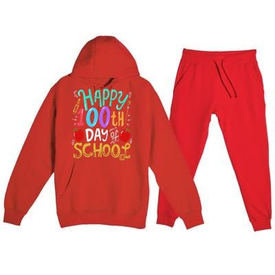 100 Days Of School Teacher Gift Premium Hooded Sweatsuit Set