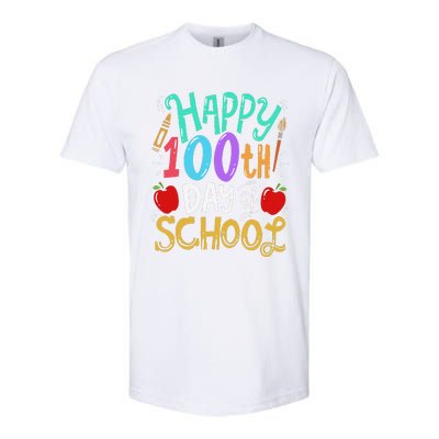 100 Days Of School Teacher Gift Softstyle CVC T-Shirt