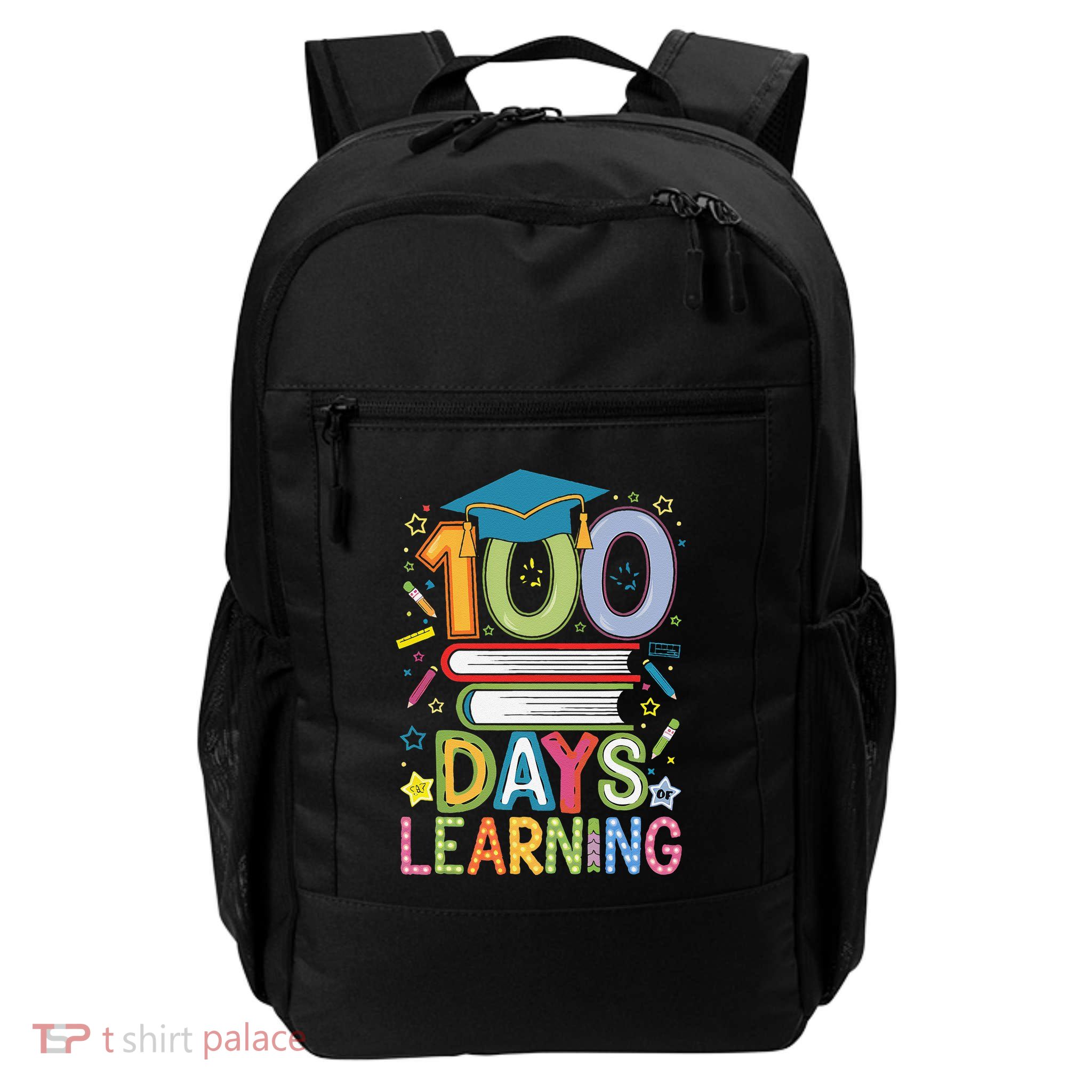 100 Days Of Learning 100th Day School Teacher Students Daily Commute Backpack