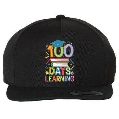 100 Days Of Learning 100th Day School Teacher Students Wool Snapback Cap
