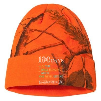 100 Days Of School Assistant Principal Cute Gift Kati Licensed 12" Camo Beanie