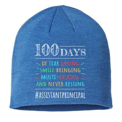 100 Days Of School Assistant Principal Cute Gift Sustainable Beanie