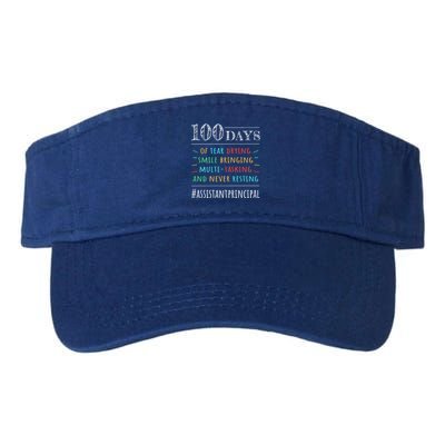 100 Days Of School Assistant Principal Cute Gift Valucap Bio-Washed Visor