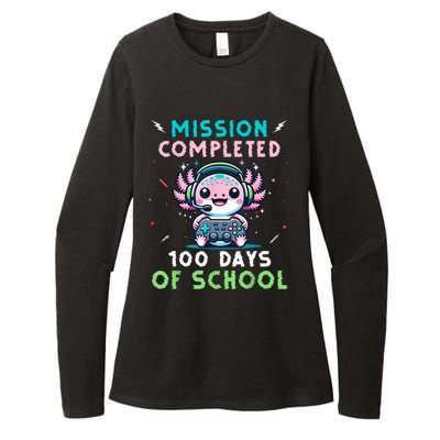 100 Days Of School 100th Day Of School Gamer Axolotl Womens CVC Long Sleeve Shirt