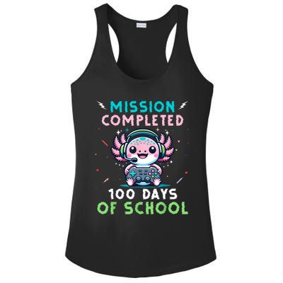 100 Days Of School 100th Day Of School Gamer Axolotl Ladies PosiCharge Competitor Racerback Tank