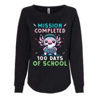 100 Days Of School 100th Day Of School Gamer Axolotl Womens California Wash Sweatshirt