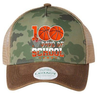 100 Days Of School Basketball Player 100th Day Balls Legacy Tie Dye Trucker Hat