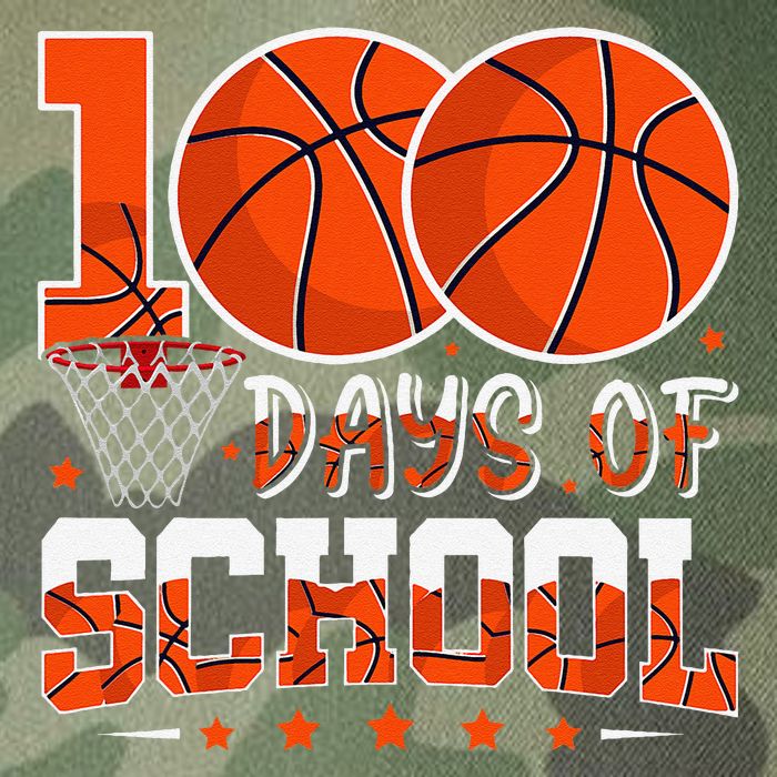 100 Days Of School Basketball Player 100th Day Balls Legacy Tie Dye Trucker Hat