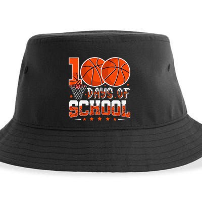 100 Days Of School Basketball Player 100th Day Balls Sustainable Bucket Hat