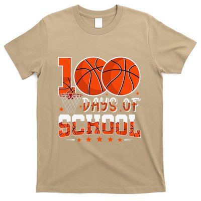 100 Days Of School Basketball Player 100th Day Balls T-Shirt