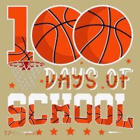 100 Days Of School Basketball Player 100th Day Balls T-Shirt