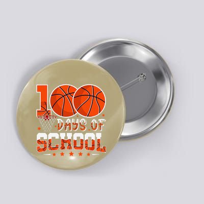 100 Days Of School Basketball Player 100th Day Balls Button