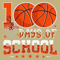 100 Days Of School Basketball Player 100th Day Balls Cooling Performance Long Sleeve Crew