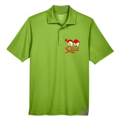 100 Days Of School Baseball Teacher 100th Day Of School Men's Origin Performance Pique Polo