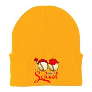 100 Days Of School Baseball Teacher 100th Day Of School Knit Cap Winter Beanie