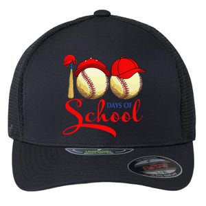 100 Days Of School Baseball Teacher 100th Day Of School Flexfit Unipanel Trucker Cap