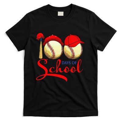 100 Days Of School Baseball Teacher 100th Day Of School T-Shirt