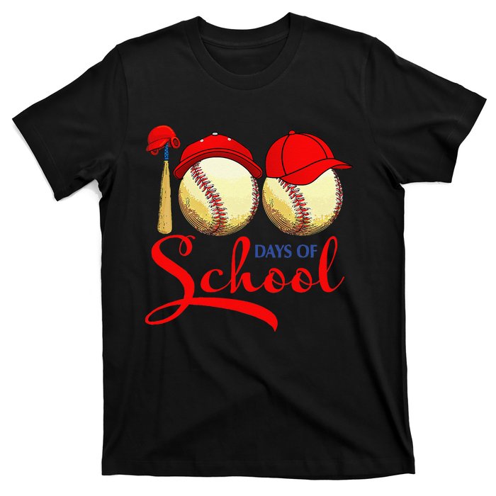 100 Days Of School Baseball Teacher 100th Day Of School T-Shirt