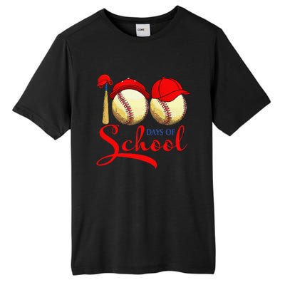 100 Days Of School Baseball Teacher 100th Day Of School Tall Fusion ChromaSoft Performance T-Shirt