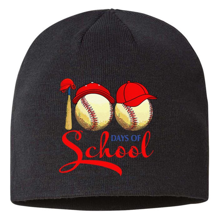 100 Days Of School Baseball Teacher 100th Day Of School Sustainable Beanie