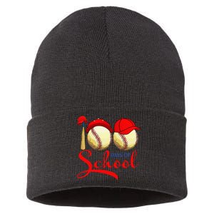 100 Days Of School Baseball Teacher 100th Day Of School Sustainable Knit Beanie