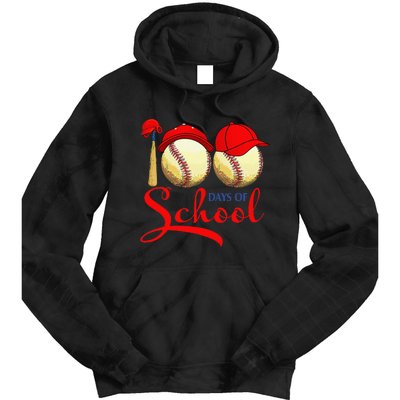 100 Days Of School Baseball Teacher 100th Day Of School Tie Dye Hoodie