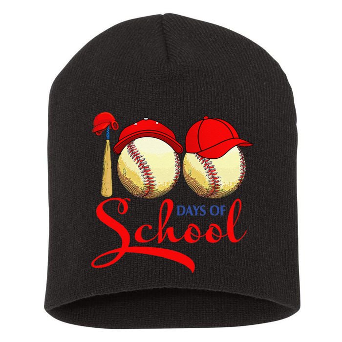 100 Days Of School Baseball Teacher 100th Day Of School Short Acrylic Beanie