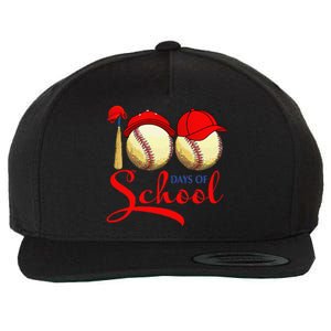 100 Days Of School Baseball Teacher 100th Day Of School Wool Snapback Cap