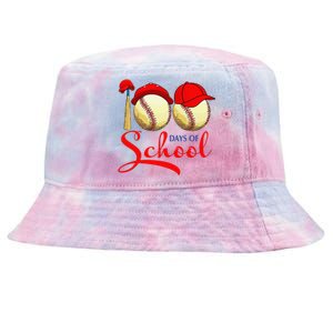 100 Days Of School Baseball Teacher 100th Day Of School Tie-Dyed Bucket Hat