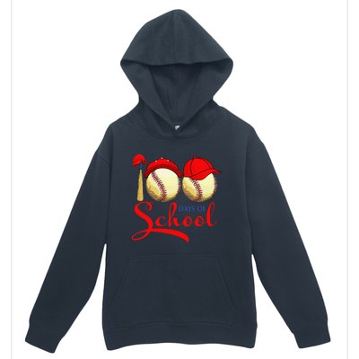 100 Days Of School Baseball Teacher 100th Day Of School Urban Pullover Hoodie