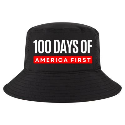 100 Days Of America First Funny Trump Cool Comfort Performance Bucket Hat