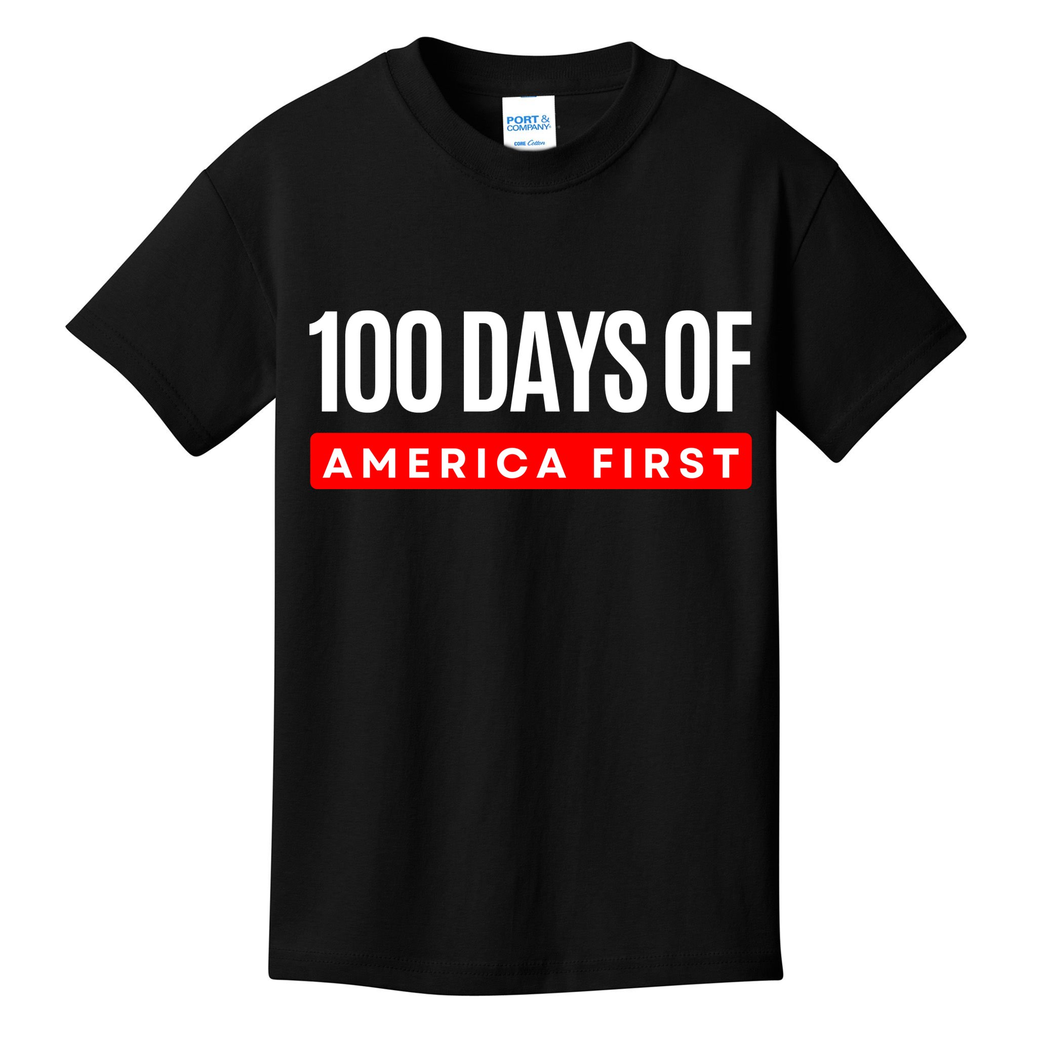 100 Days Of America First Funny Trump Kids T-Shirt