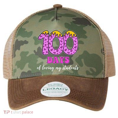 100 Days Of Loving My Students Teacher Celebration Legacy Tie Dye Trucker Hat