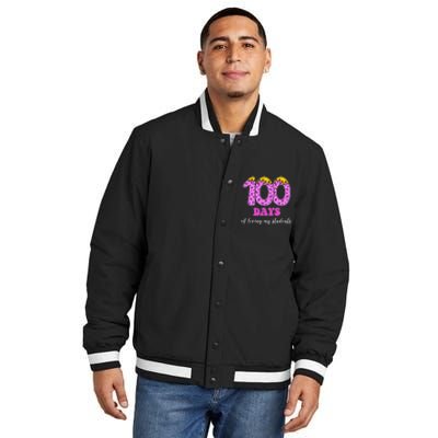 100 Days Of Loving My Students Teacher Celebration Insulated Varsity Jacket