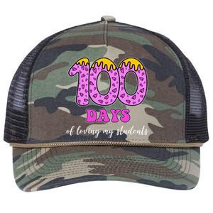 100 Days Of Loving My Students Teacher Celebration Retro Rope Trucker Hat Cap