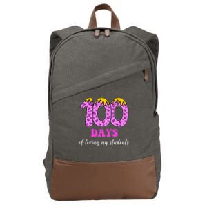 100 Days Of Loving My Students Teacher Celebration Cotton Canvas Backpack