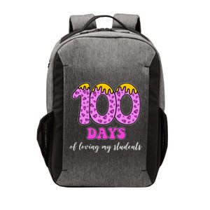 100 Days Of Loving My Students Teacher Celebration Vector Backpack