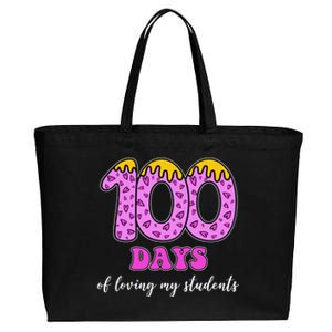 100 Days Of Loving My Students Teacher Celebration Cotton Canvas Jumbo Tote