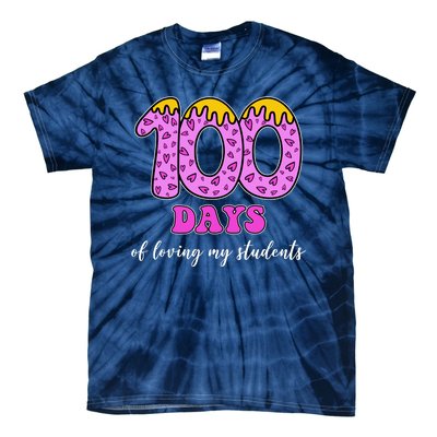 100 Days Of Loving My Students Teacher Celebration Tie-Dye T-Shirt