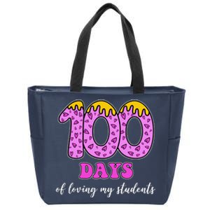 100 Days Of Loving My Students Teacher Celebration Zip Tote Bag