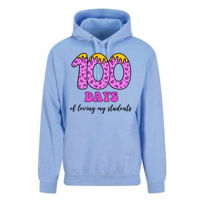 100 Days Of Loving My Students Teacher Celebration Unisex Surf Hoodie