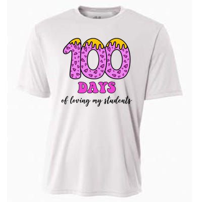 100 Days Of Loving My Students Teacher Celebration Cooling Performance Crew T-Shirt