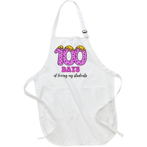 100 Days Of Loving My Students Teacher Celebration Full-Length Apron With Pockets