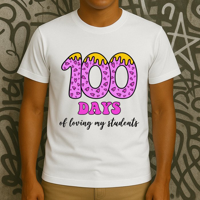 100 Days Of Loving My Students Teacher Celebration T-Shirt