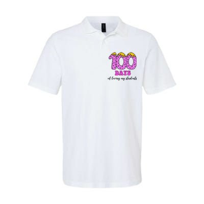 100 Days Of Loving My Students Teacher Celebration Softstyle Adult Sport Polo