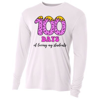 100 Days Of Loving My Students Teacher Celebration Cooling Performance Long Sleeve Crew