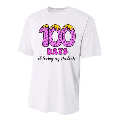 100 Days Of Loving My Students Teacher Celebration Performance Sprint T-Shirt