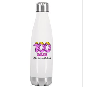 100 Days Of Loving My Students Teacher Celebration Stainless Steel Insulated Water Bottle